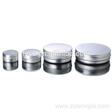 Personal care cream aluminum empty round box